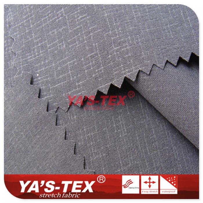 100D polyester four-way elastic embossing, dark stripes【A02】
