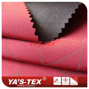 polyester four-way stretch composite 30D Tricot, reflective printing【H3546】