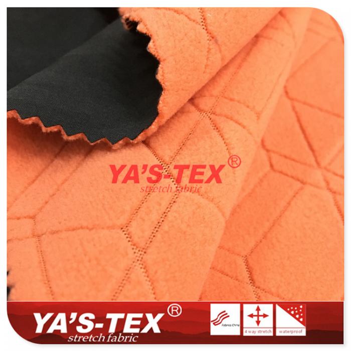 Four-way elastic composite fancy (pumping) Polar fleece, embossed style【YSF012】
