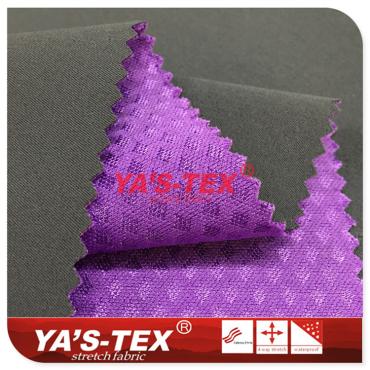 100D Twill polyester four-way stretch composite knitted embossed cloth【YSF009】