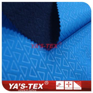 Embossed polyester four-way stretch fabric composite fleece【C3081】 Embossed polyester four-way stretch fabric composite fleece【C3081】