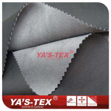 Knitted nylon four-way elastic, air layer single-sided flannel【K1573】 Knitted nylon four-way elastic, air layer single-sided flannel【K1573】