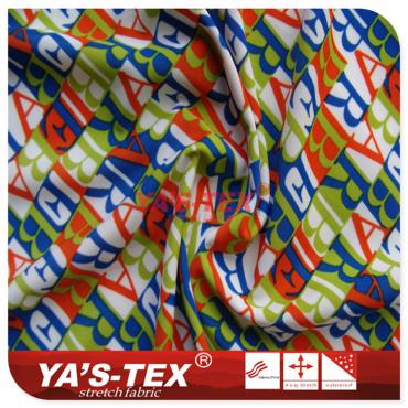 Nylon knitting four-way stretch, letter printing【YS0075】 Nylon knitting four-way stretch, letter printing【YS0075】