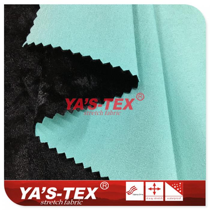 Polyester doublet lattice four-way stretch compound embossing (drawing/fancy) fleece【YSF005】