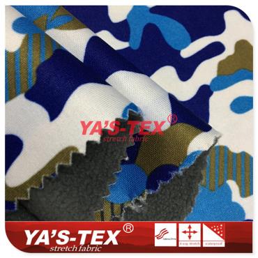 Knitted stretch composite fleece three layers of warm soft shell fabric【YS0802】 Knitted stretch composite fleece three layers of warm soft shell fabric【YS0802】