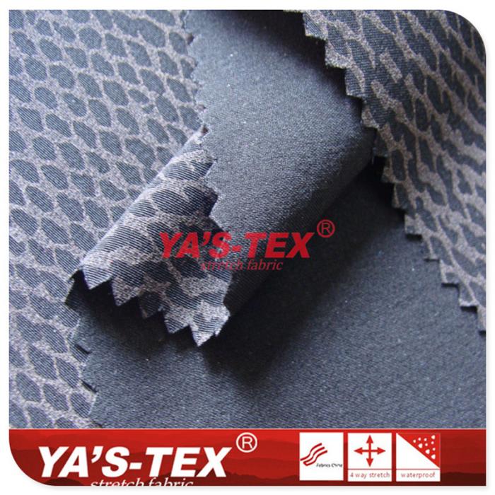 Polyester four-way stretch, reflective printing,night running sportswear fabric【YSD077】