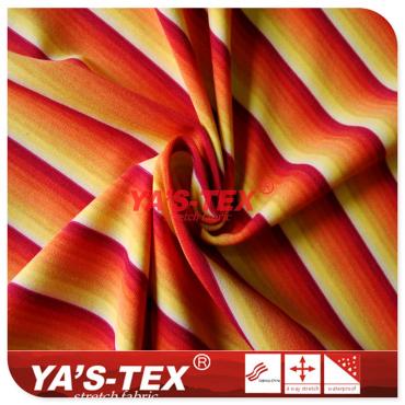 Polyester yarn-dyed knit fabric, rainbow gradient pattern, elastic wear-resistant【YSD4085】 Polyester yarn-dyed knit fabric, rainbow gradient pattern, elastic wear-resistant【YSD4085】