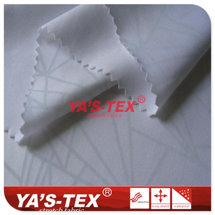 Photochromic functional fabric, changed color by ultraviolet light, knitted geometric line pattern【YSD082】