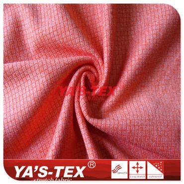 Nylon polyester blended yarn, knitted diamond lattice, soft and wear-resistant stretch yoga fabric【YSD4086】 Nylon polyester blended yarn, knitted diamond lattice, soft and wear-resistant stretch yoga fabric【YSD4086】