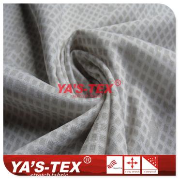 Polyester knit bird eye cloth, cool sense function, square printed summer clothing fabric【YSN4096】 Polyester knit bird eye cloth, cool sense function, square printed summer clothing fabric【YSN4096】