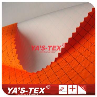 Nylon non-stretch plaid fabric, composite PTFE, antistatic function【YSN7136】 Nylon non-stretch plaid fabric, composite PTFE, antistatic function【YSN7136】