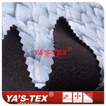 Printed four-way elastic composite elastic fleece, nano waterproof function, soft shell fabric【YSD8017】 Printed four-way elastic composite elastic fleece, nano waterproof function, soft shell fabric【YSD8017】
