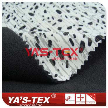 Polyester printed four-way elastic, composite graphene fleece, reflective function【YSD190101】 Polyester printed four-way elastic, composite graphene fleece, reflective function【YSD190101】