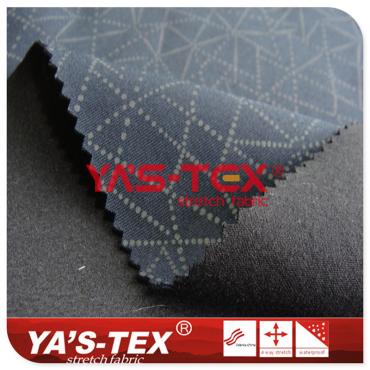 Point reflective printing pattern, knitted fabric composite TPE, three-layer composite elastic soft shell fabric【YSD190106】 Point reflective printing pattern, knitted fabric composite TPE, three-layer composite elastic soft shell fabric【YSD190106】