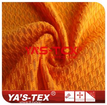 Honeycomb jacquard mesh, large mesh, spandex stretch fabric【YSW013】 Honeycomb jacquard mesh, large mesh, spandex stretch fabric【YSW013】