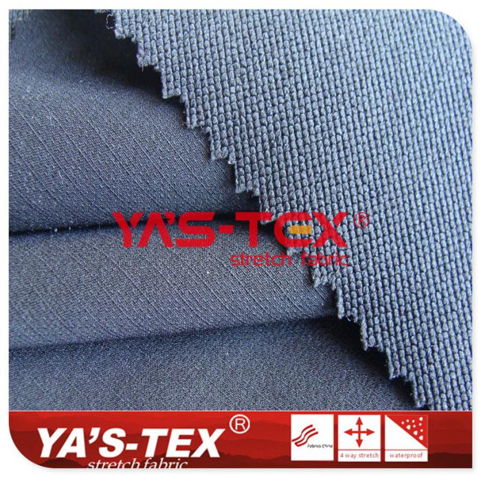 Polyester four-way stretch, jacquard, horizontal strip, spandex elastic wear-resistant trousers fabric【YSD1905】