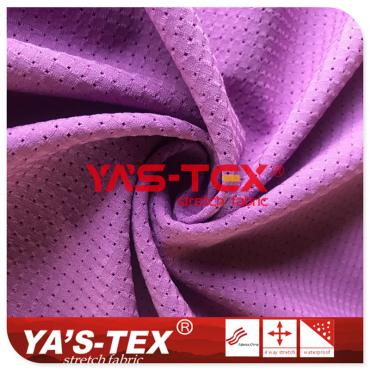 Polyester macro-hole lattice, spandex-free, micro-elastic, breathable fabric for summer and autumn sports【YSD036-2】 Polyester macro-hole lattice, spandex-free, micro-elastic, breathable fabric for summer and autumn sports【YSD036-2】