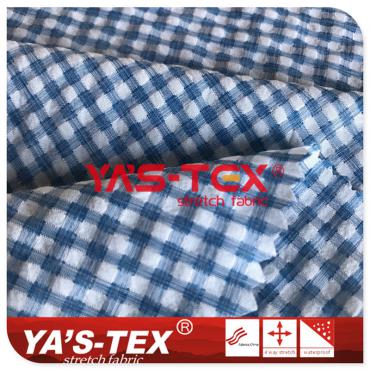 Polyester Yarn-dyed Plaid, Large-hole, Rotten-hole, Bubble-grid Sydney, Summer Clothing Fabric【S4082-1】
