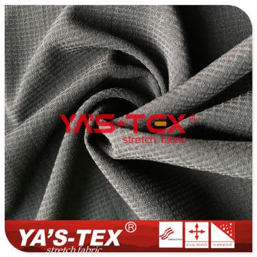 Linear small jacquard lattice polyester four-way stretch, double-sided twill mountaineering fabric【YSD047-1】 Linear small jacquard lattice polyester four-way stretch, double-sided twill mountaineering fabric【YSD047-1】