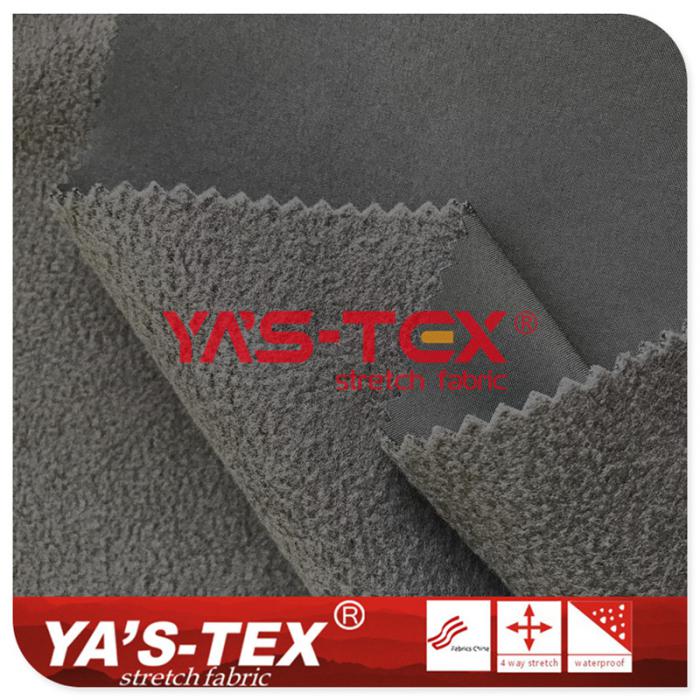 Polyester four-way stretch composite fleece, color change function in water, outdoor soft shell【YSF09】