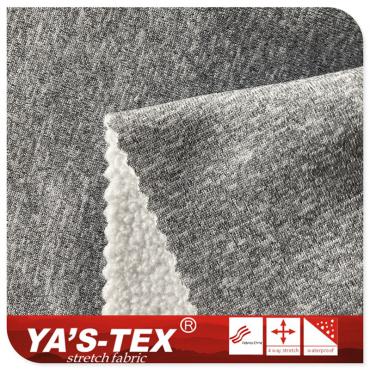 Knitted cationic stretch fleece, two-color, good stretch, autumn and winter clothing fabrics【C307-1】 Knitted cationic stretch fleece, two-color, good stretch, autumn and winter clothing fabrics【C307-1】
