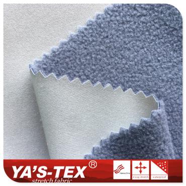 100D four-way elastic composite fleece, reflective function, soft shell clothing fabric【YSG007】 100D four-way elastic composite fleece, reflective function, soft shell clothing fabric【YSG007】