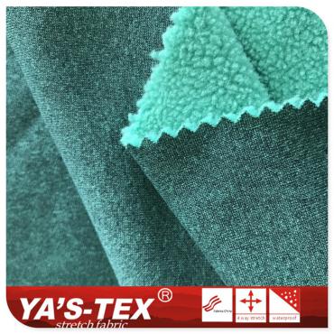 Cationic stretch polar fleece, spandex stretch, soft and warm, winter clothing fabric【C305-7】 Cationic stretch polar fleece, spandex stretch, soft and warm, winter clothing fabric【C305-7】