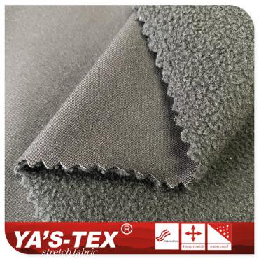 Polyester four-way stretch composite polar fleece, three-layer warm soft shell, PTFE fabric【X4069】 Polyester four-way stretch composite polar fleece, three-layer warm soft shell, PTFE fabric【X4069】